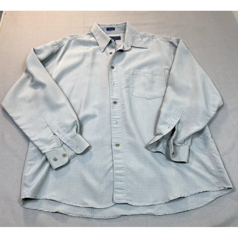 Andrew‎ Fezza Shirt Mens Large L Gray Long Sleeve Button Front